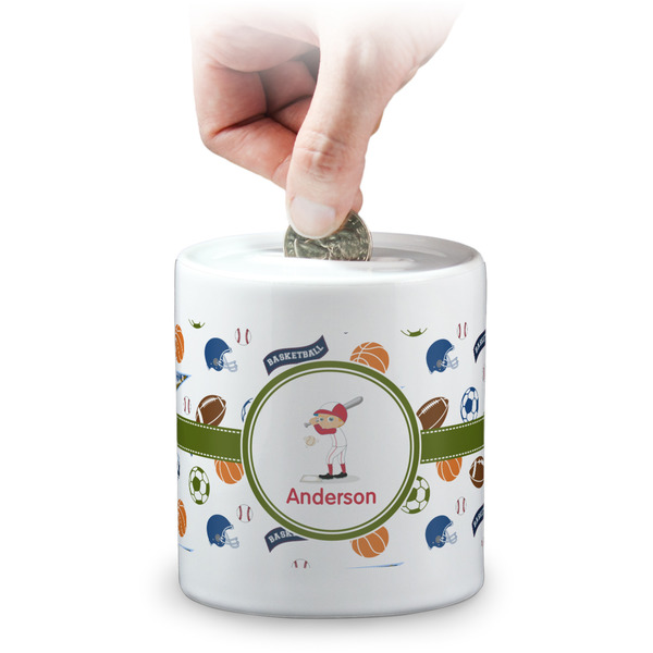 Custom Sports Coin Bank (Personalized)