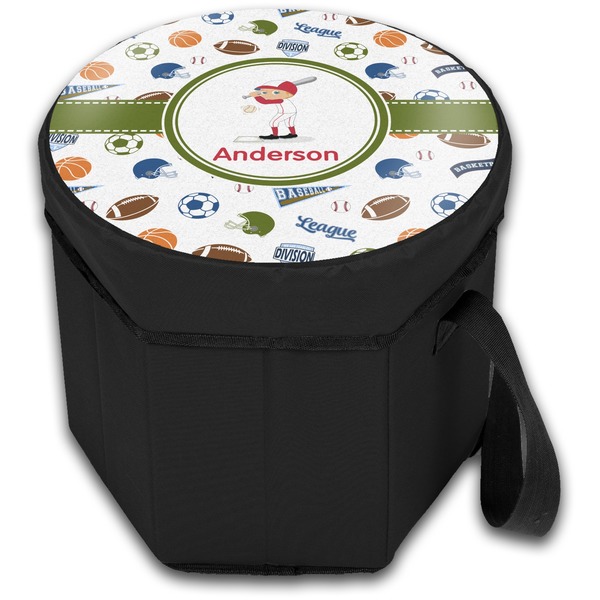 Sports Collapsible Personalized Cooler & Seat (Closed)