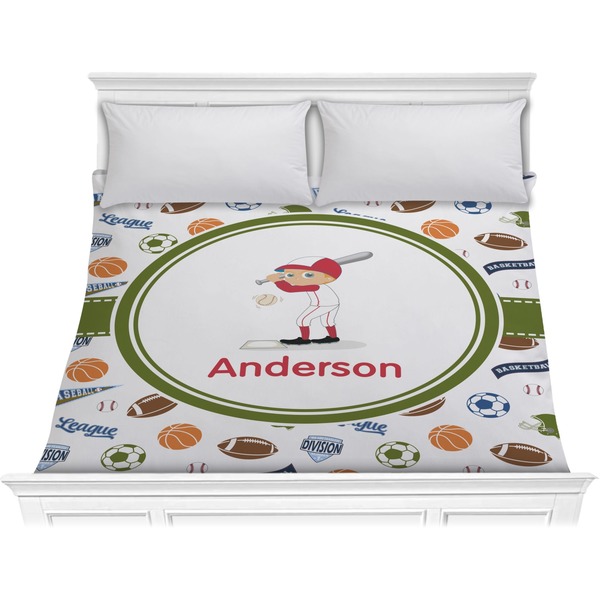 Custom Sports Comforter - King (Personalized)