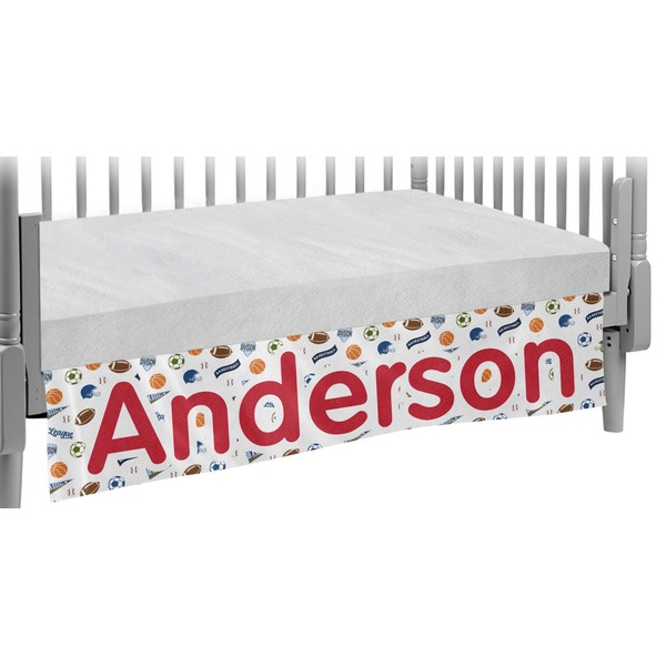 Custom Sports Crib Skirt (Personalized)