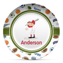 Sports Microwave Safe Plastic Plate - Composite Polymer (Personalized)
