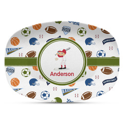 Sports Plastic Platter - Microwave & Oven Safe Composite Polymer (Personalized)