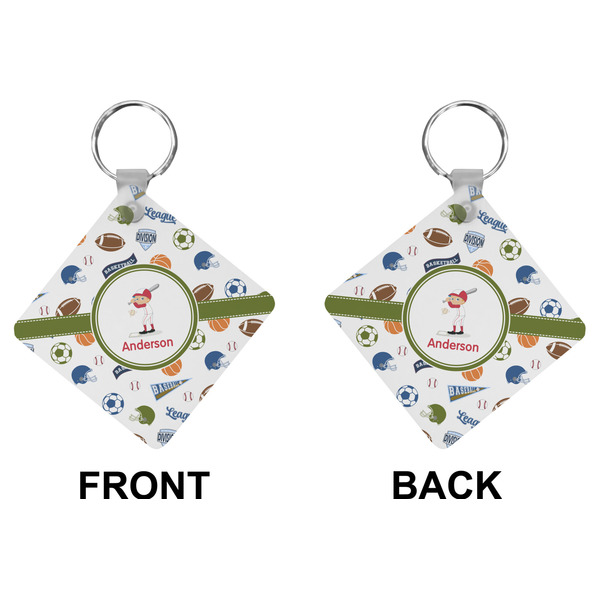 Sports Diamond Keychain (Front + Back)