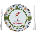 Sports 10" Glass Lunch / Dinner Plates - Single or Set (Personalized)