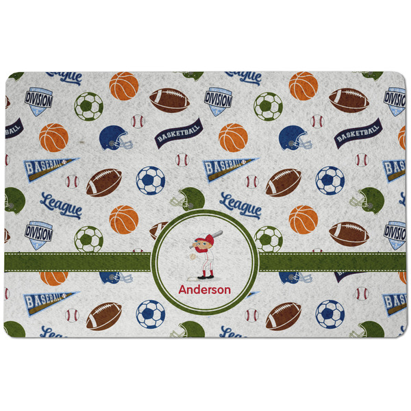 Custom Sports Dog Food Mat w/ Name or Text