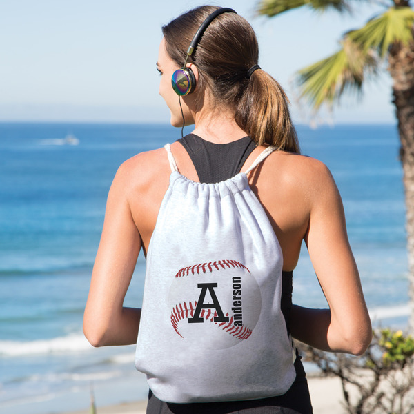 Sports Drawstring Backpacks - Sweatshirt Fleece - Double Sided - LIFESTYLE