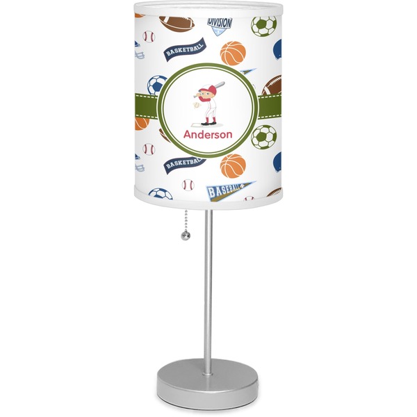 Custom Sports 7" Drum Lamp with Shade Polyester (Personalized)