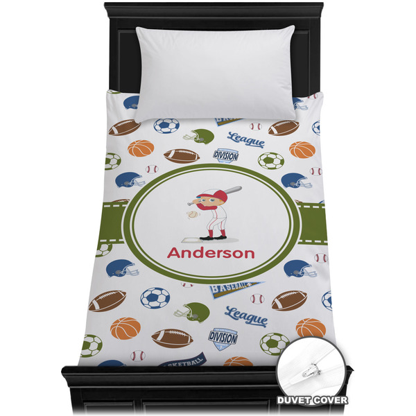 Custom Sports Duvet Cover - Twin XL (Personalized)
