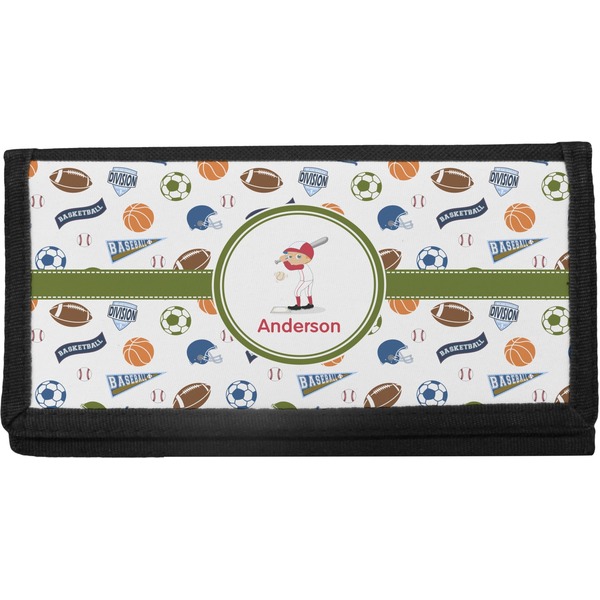 Custom Sports Canvas Checkbook Cover (Personalized)