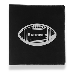 Sports Leather Binder - 1" - Black (Personalized)