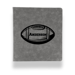 Sports Leather Binder - 1" - Grey (Personalized)