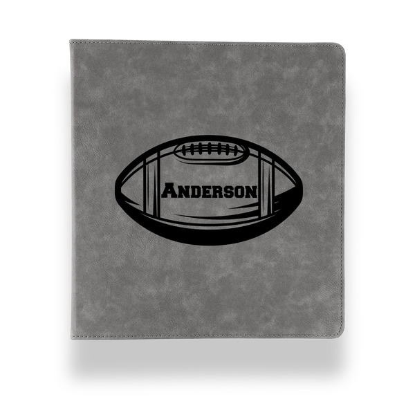 Sports Leather Binder - 1" - Grey - Front View