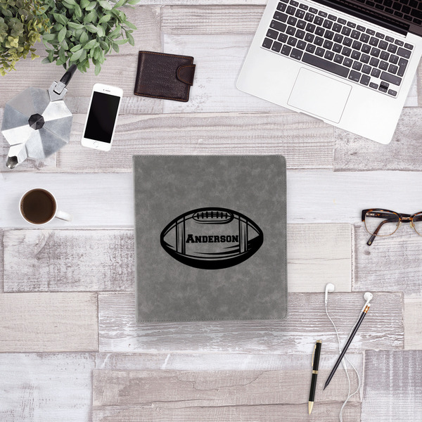 Sports Leather Binder - 1" - Grey - Lifestyle View