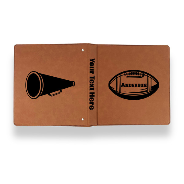 Sports Leather Binder - 1" - Rawhide - Back Spine Front View