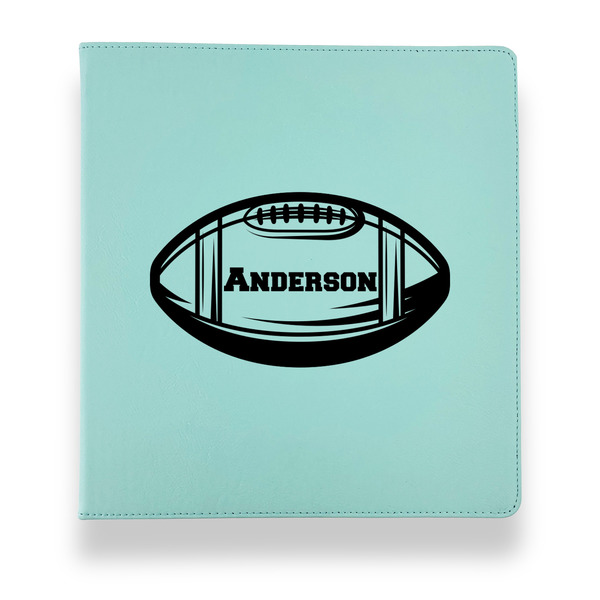Sports Leather Binders - 1" - Teal - Front View