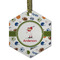 Sports Frosted Glass Ornament - Hexagon