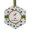 Sports Flat Glass Ornament - Hexagon w/ Name or Text