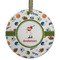 Sports Frosted Glass Ornament - Round