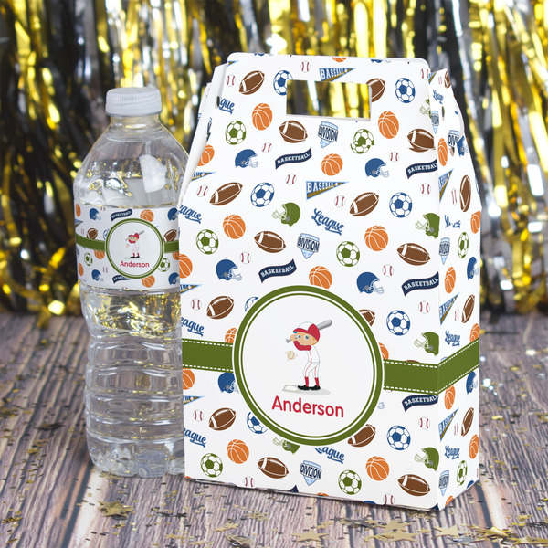 Sports Gable Favor Box - In Context