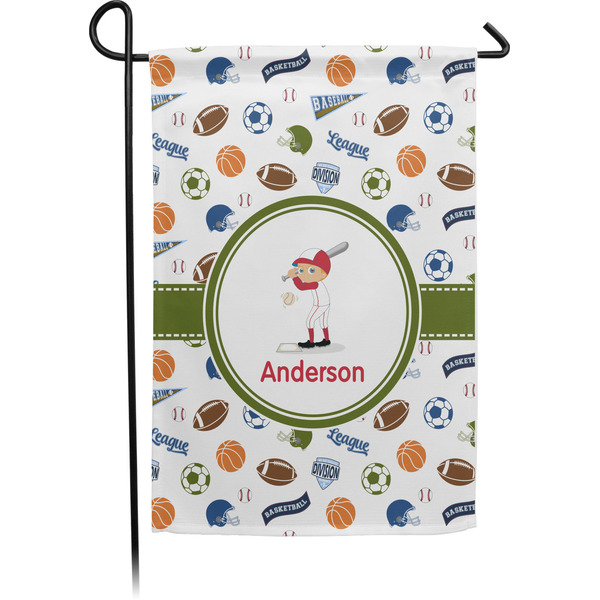 Custom Sports Small Garden Flag - Single Sided w/ Name or Text
