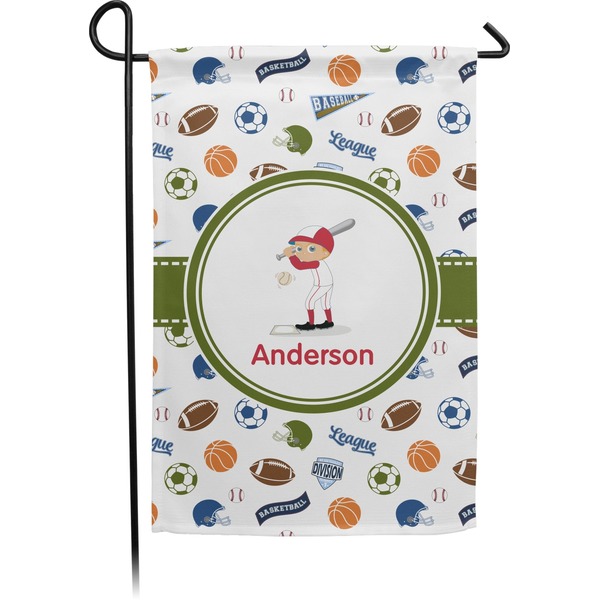 Custom Sports Small Garden Flag - Double Sided w/ Name or Text