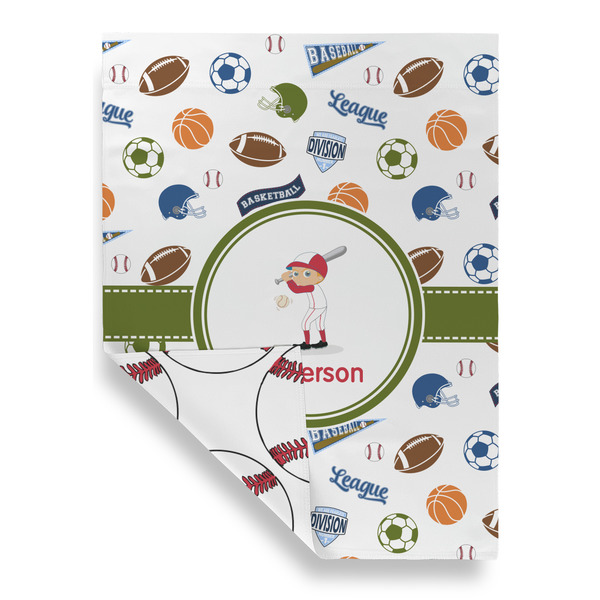 Sports Garden Flags - Large - Double Sided - FRONT FOLDED