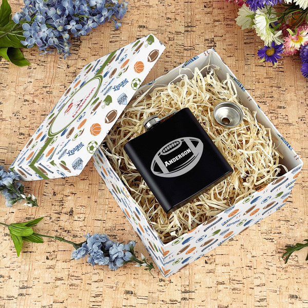 Sports Gift Boxes with Lid - Canvas Wrapped - Large - In Context