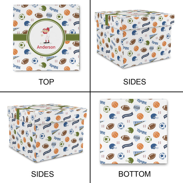 Sports Gift Boxes with Lid - Canvas Wrapped - Small - Approval