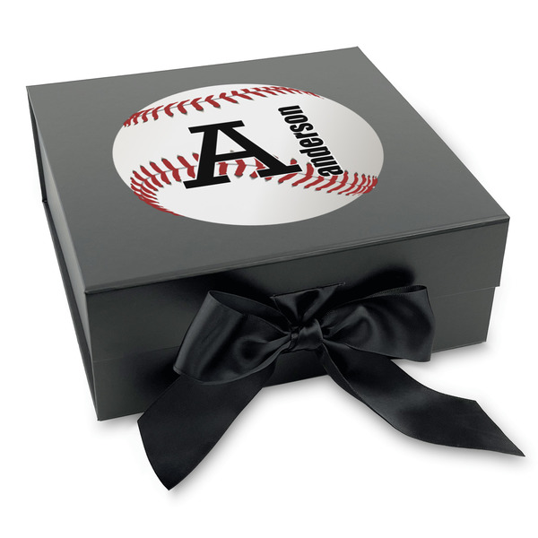Custom Sports Gift Box with Magnetic Lid - Black