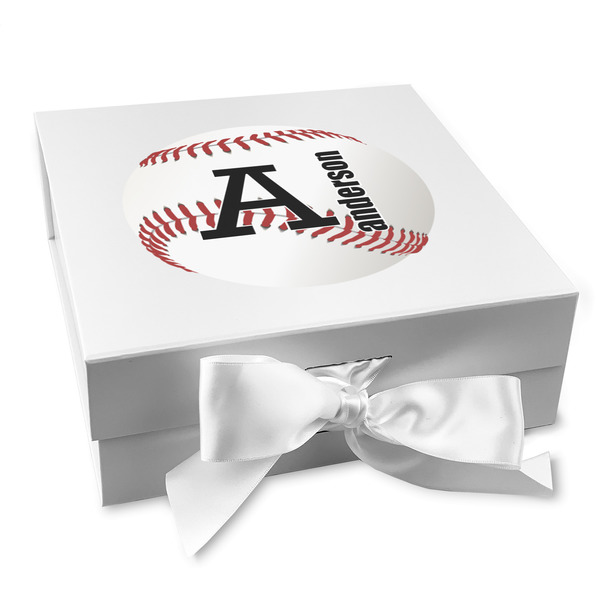 Custom Sports Gift Box with Magnetic Lid - White