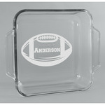 Sports Glass Cake Dish - 8in x 8in (Personalized)