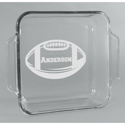 Sports Glass Cake Dish - 8in x 8in (Personalized)