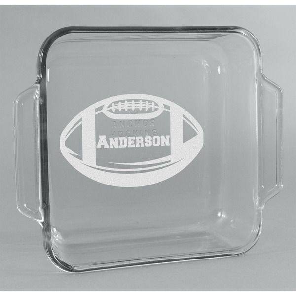 Custom Sports Glass Cake Dish - 8in x 8in (Personalized)