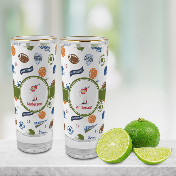 Sports Glass Shot Glass - 2 oz - LIFESTYLE