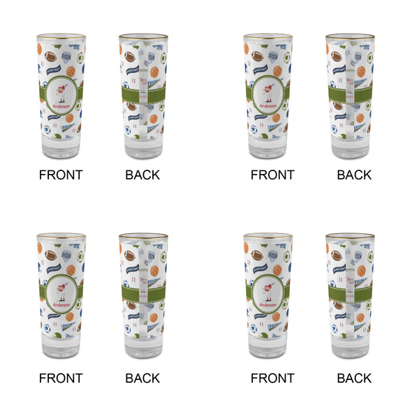 Sports Glass Shot Glass - 2 oz - Set of 4 - APPROVAL