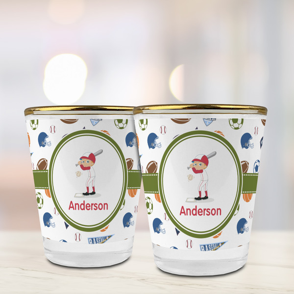 Sports Glass Shot Glass - with gold rim - LIFESTYLE