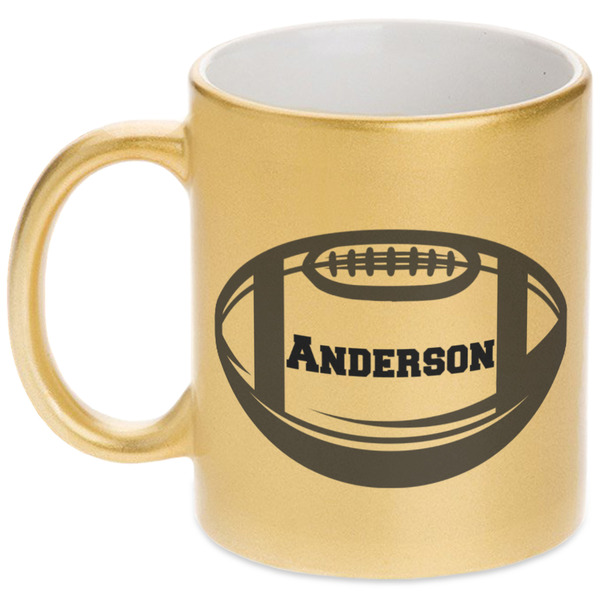 Custom Sports Metallic Gold Mug (Personalized)