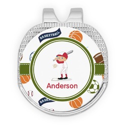 Sports Golf Ball Marker - Hat Clip - Silver