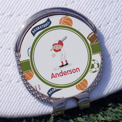 Sports Golf Ball Marker - Hat Clip