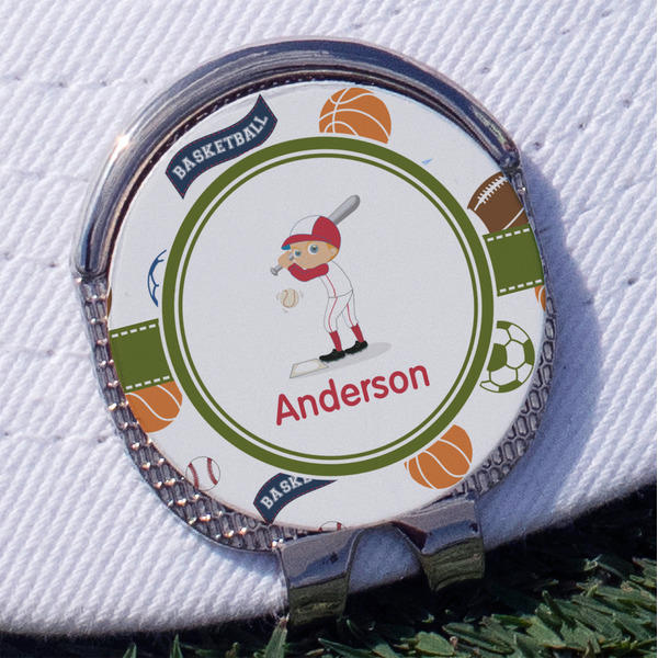 Custom Sports Golf Ball Marker - Hat Clip