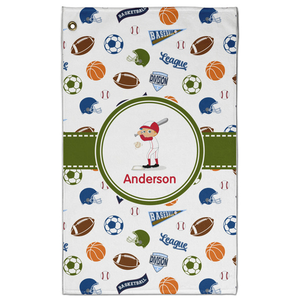 Custom Sports Golf Towel - Poly-Cotton Blend w/ Name or Text