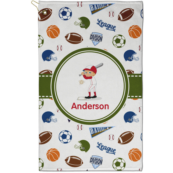 Custom Sports Golf Towel - Poly-Cotton Blend - Small w/ Name or Text