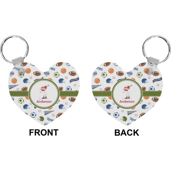 Sports Heart Keychain (Front + Back)