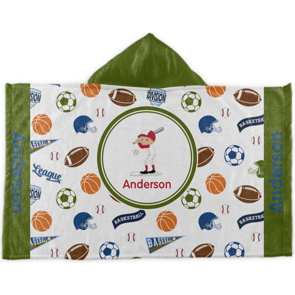 Custom Sports Kids Hooded Towel (Personalized)
