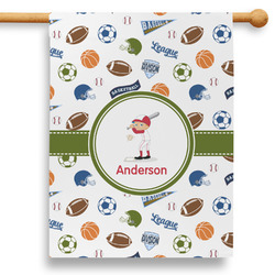 Sports 28" House Flag (Personalized)