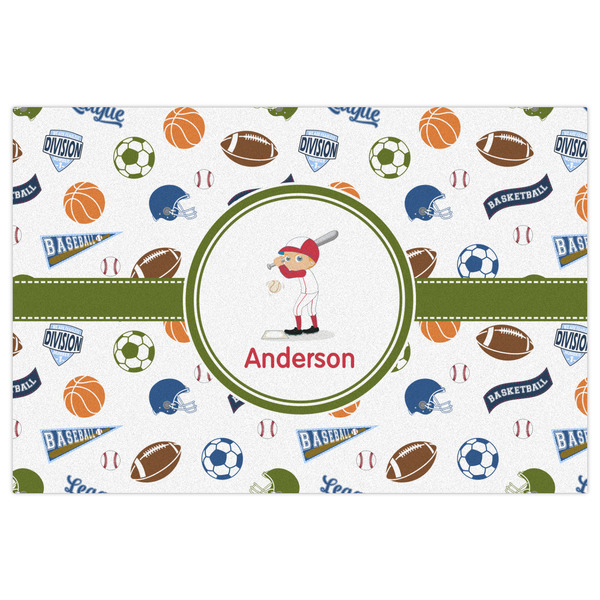 Sports Indoor / Outdoor Rug - 4'x6' - Front Flat