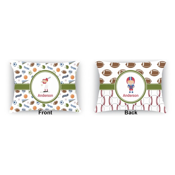 Sports  Indoor Rectangular Burlap Pillow (Front and Back)