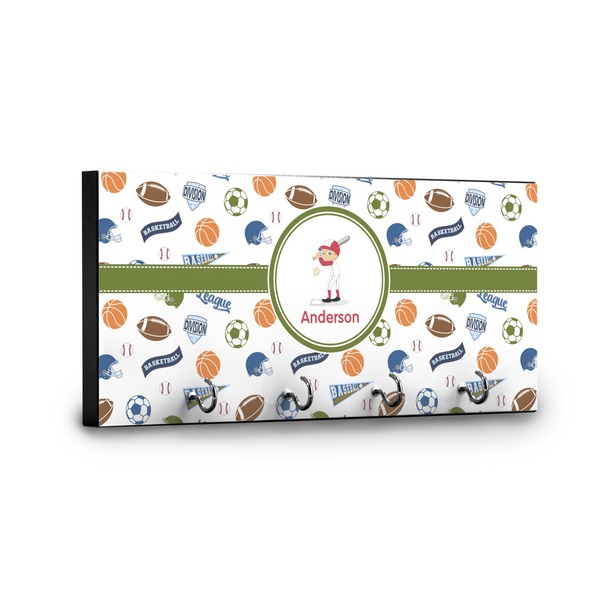 Sports Key Hanger - Front View with Hooks