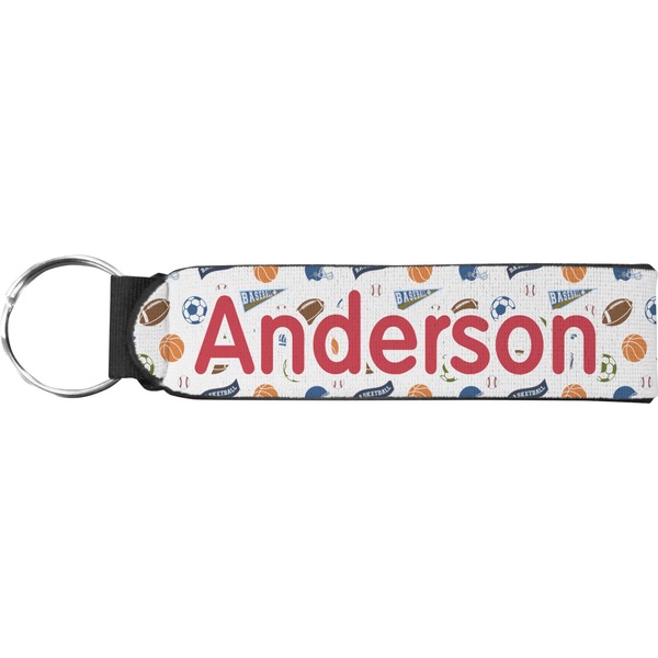 Custom Sports Neoprene Keychain Fob (Personalized)