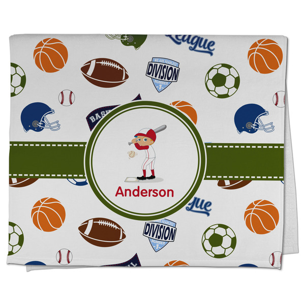 Custom Sports Kitchen Towel - Poly Cotton w/ Name or Text